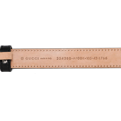 Gucci Calfskin Crystal Interlocking G Belt 105 42 Black 5 of 5