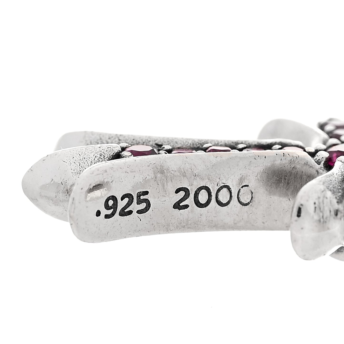 Sterling Silver Ruby Cross Pendant