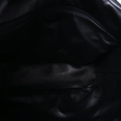 Saint Laurent Lambskin Wide Puffer Tote  Black 4 of 8