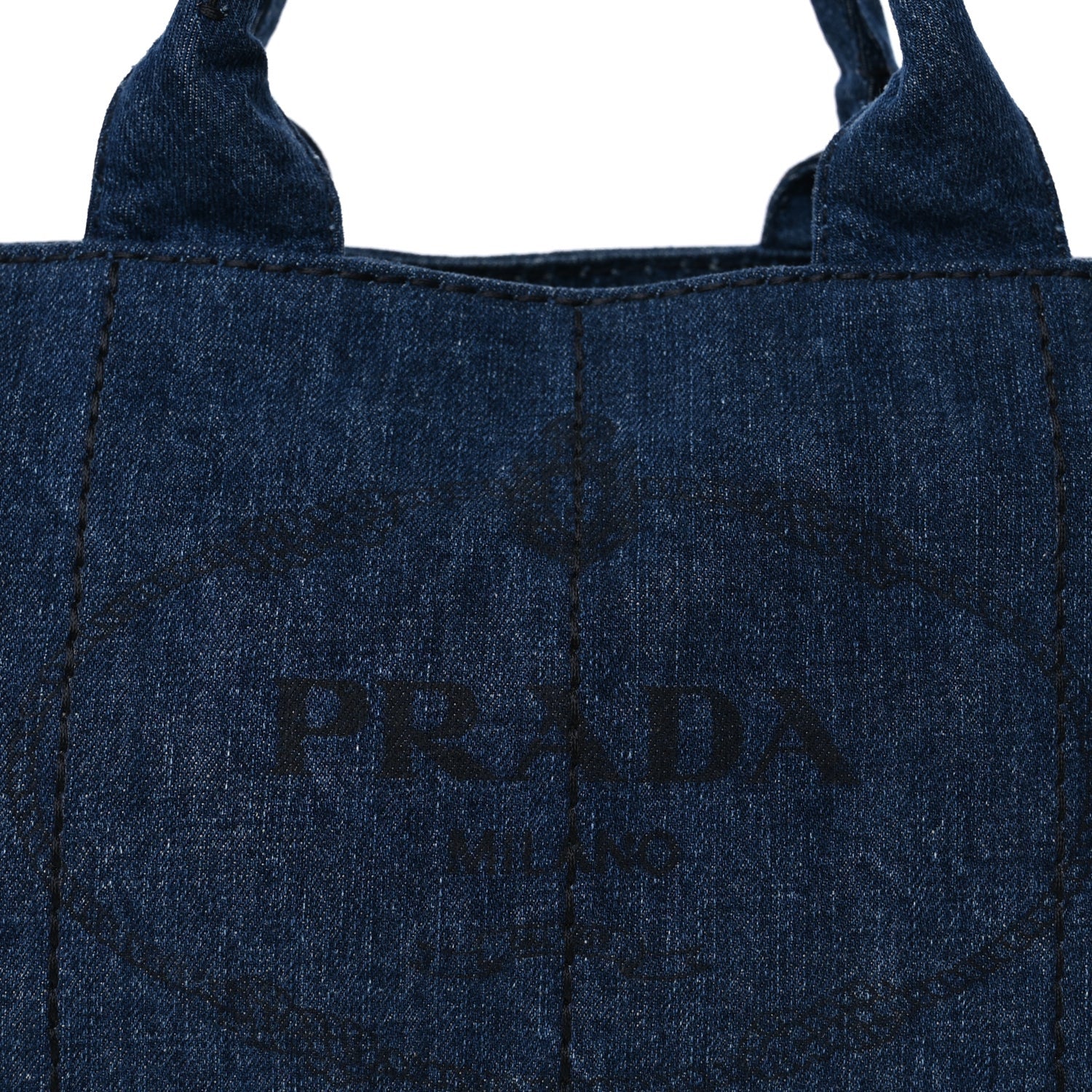 Prada Denim Canapa Logo Tote  Avio 6 of 8