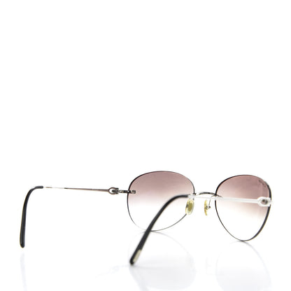 Cartier Frameless Rectangular Acetate Sunglasses Grey 4 of 7