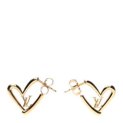 Louis Vuitton Fall In Love Heart Earrings PM Gold 1 of 4