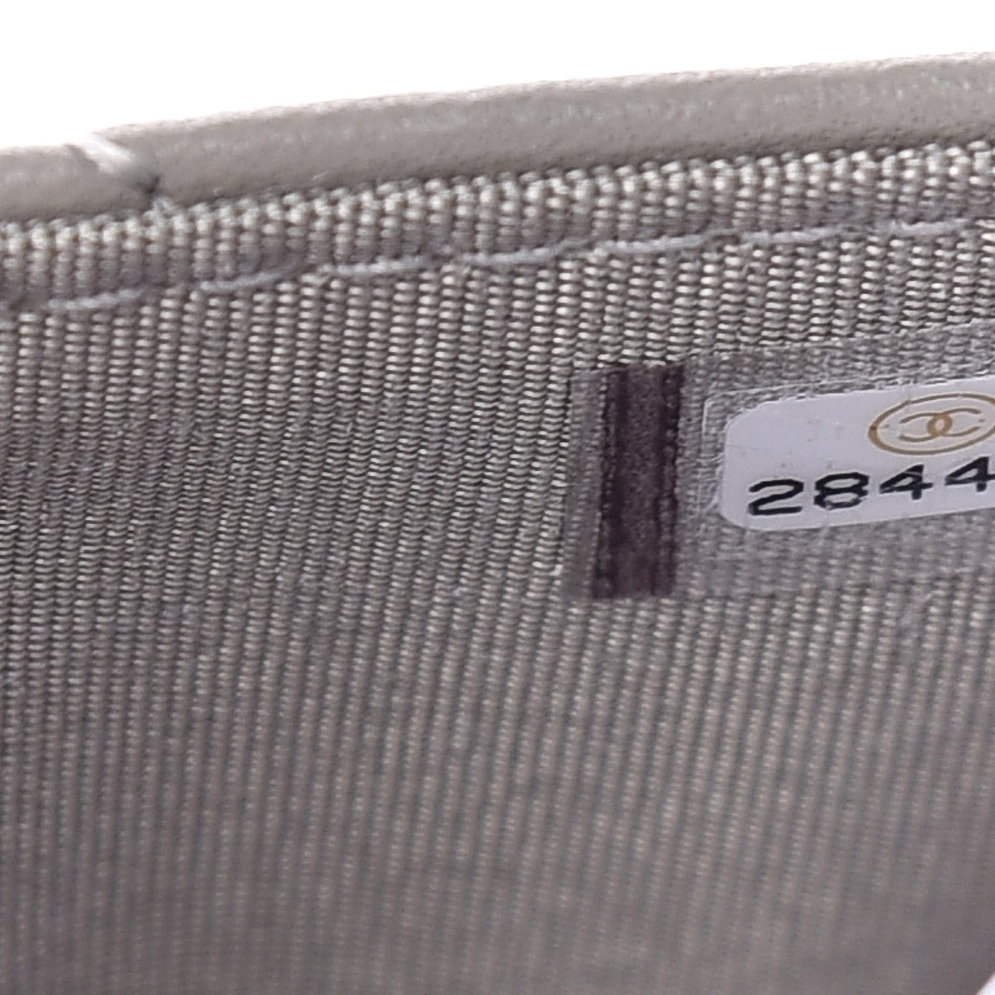 Lambskin Quilted Trendy CC Wallet On Chain WOC Grey