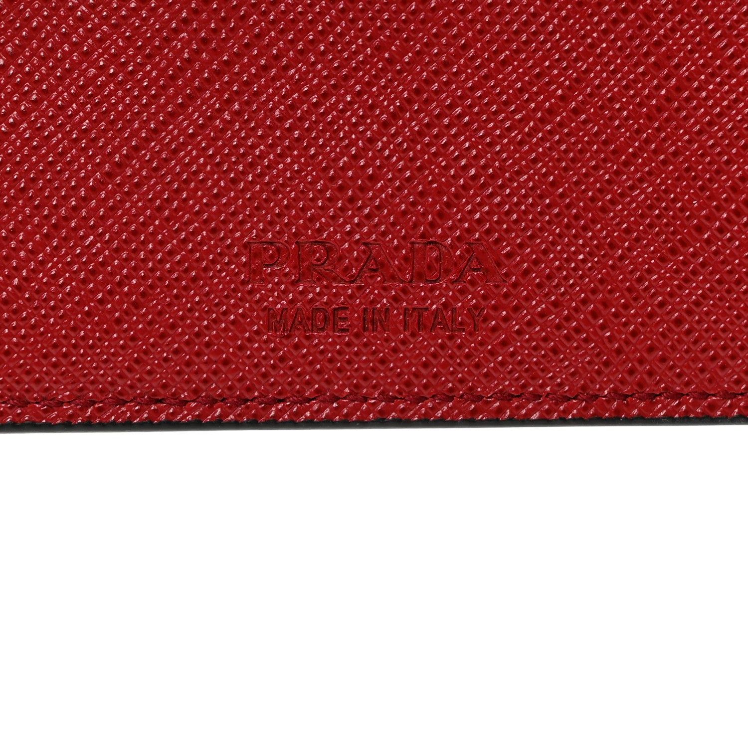 Prada Saffiano Bi-Fold Wallet Black Fuoco 7 of 7