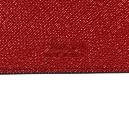 Prada Saffiano Bi-Fold Wallet Black Fuoco 7 of 7