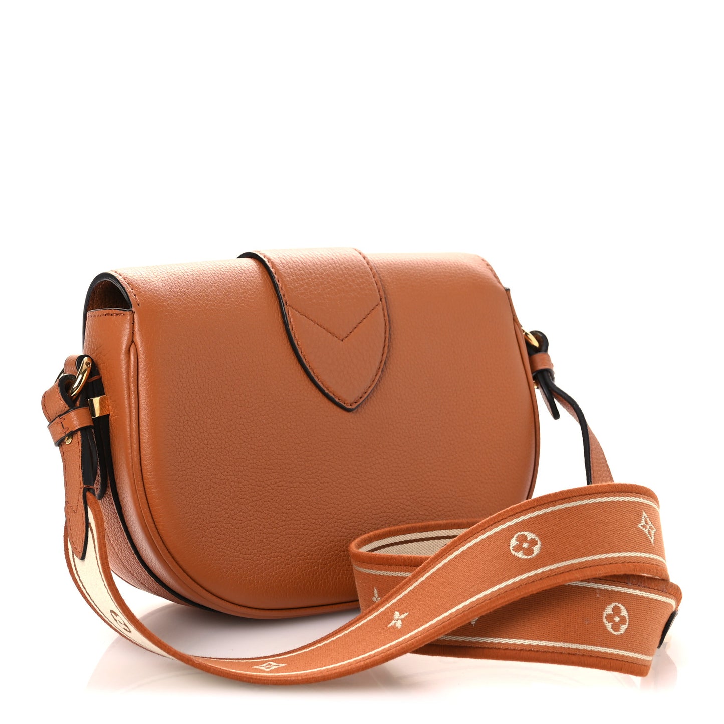 Grained Calfskin LV Pont 9 Soft MM Golden Siena