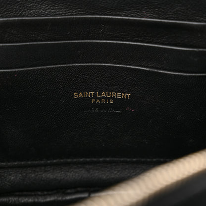 Saint Laurent Suede Matelasse Monogram Mini Lou Camera Bag Black 6 of 18