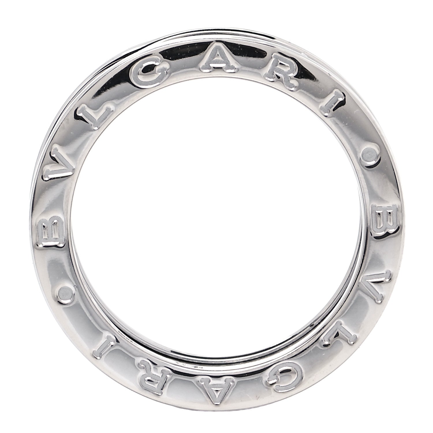 Bulgari 18K White Gold B.Zero1 Two-Band Ring 52 6 9 of 10
