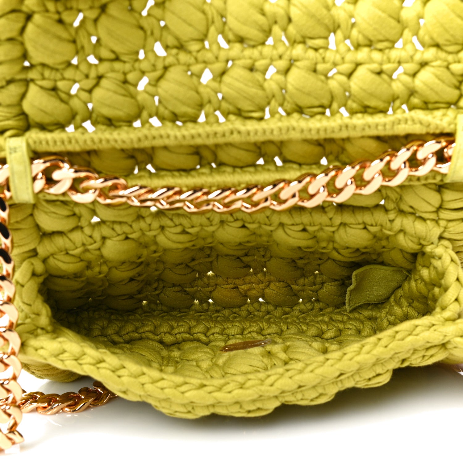 Bottega Veneta Jersey Crochet Shoulder Bag Kiwi 5 of 9