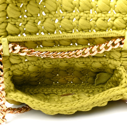 Bottega Veneta Jersey Crochet Shoulder Bag Kiwi 5 of 9