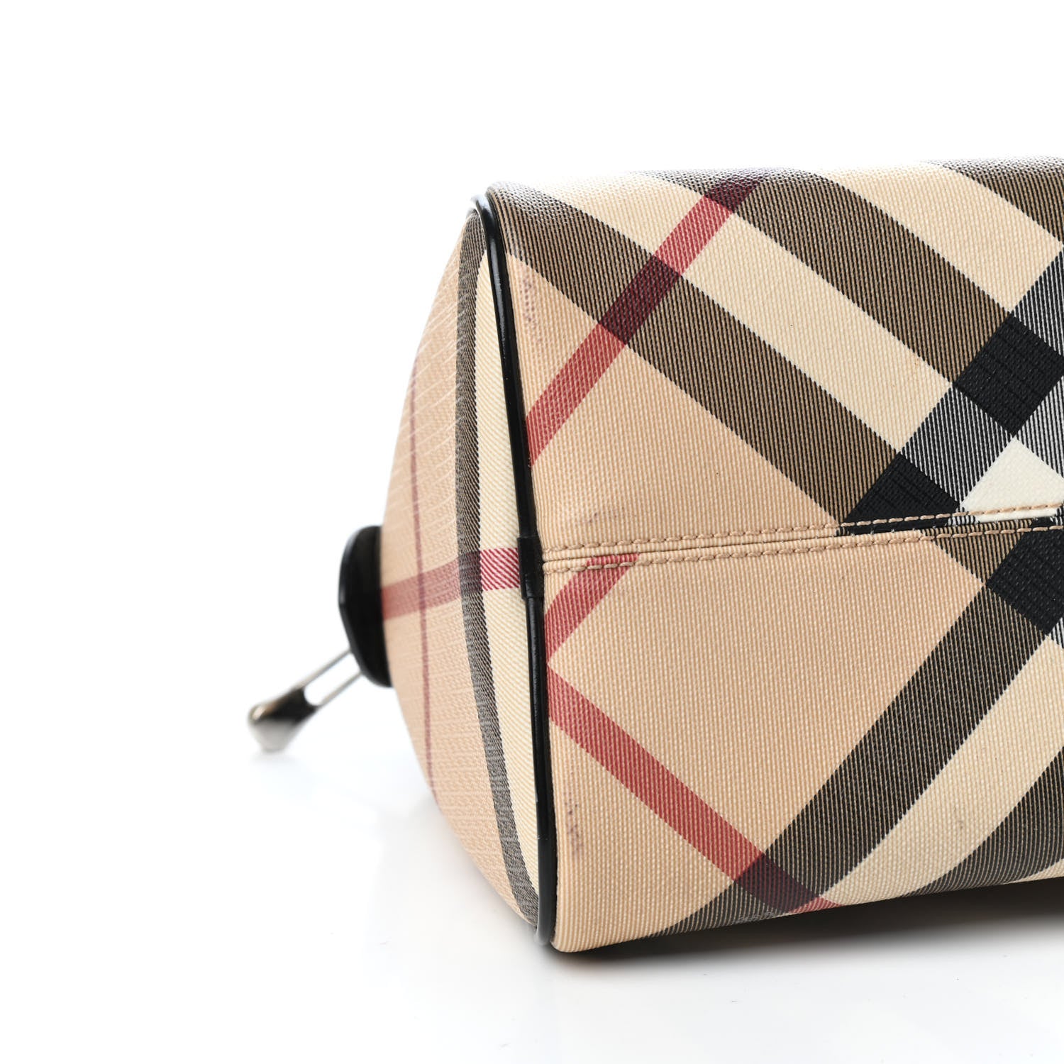 Burberry Nova Check Small Chester Bowling Bag Black 7 of 10