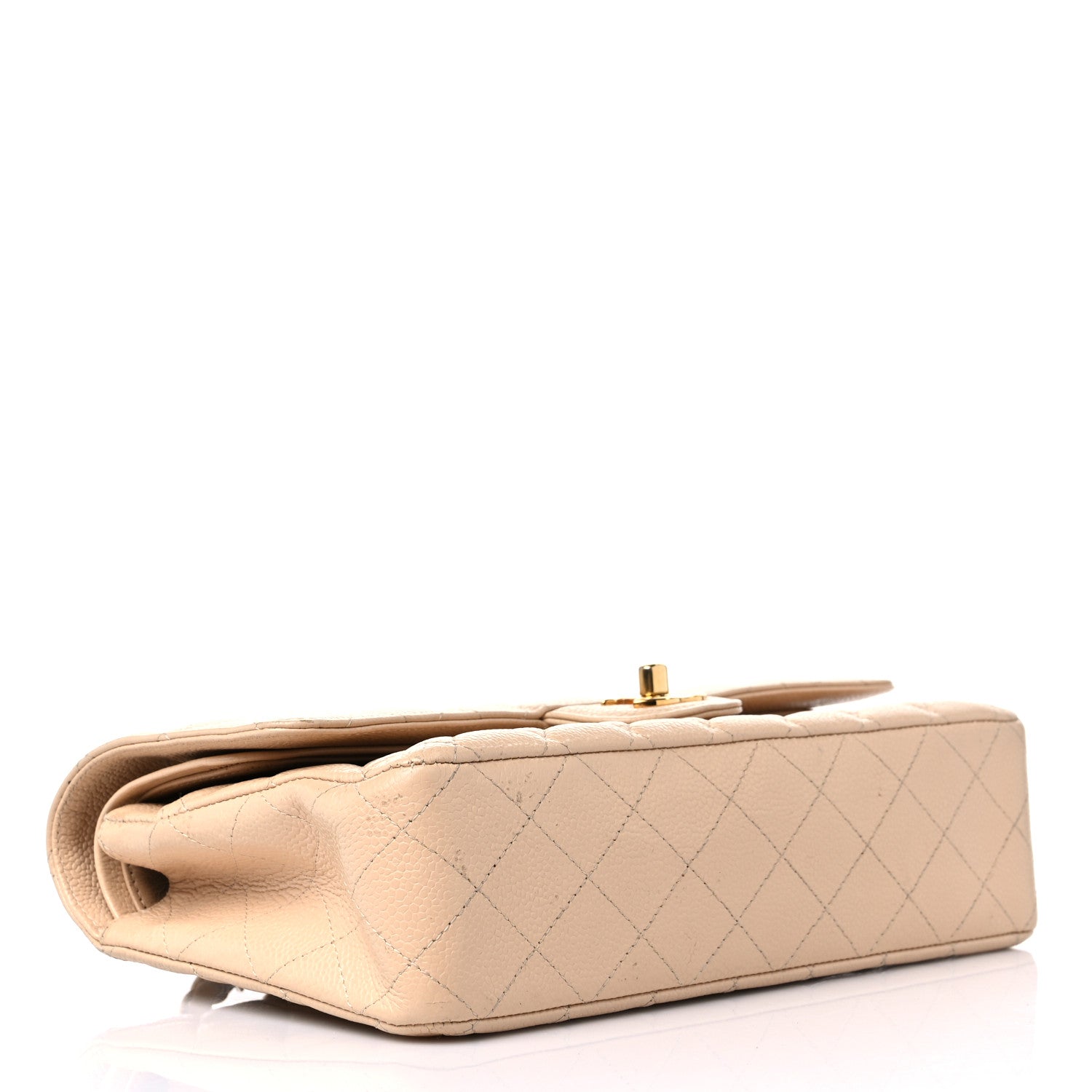 Chanel Caviar Quilted Medium Double Flap Beige 4 of 22