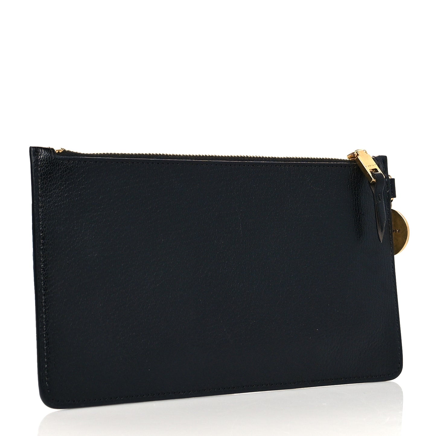 Goatskin GV3 Wristlet Zip Card Holder Black Grey
