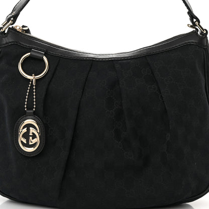 Gucci Monogram Medium Sukey Hobo Black 8 of 17