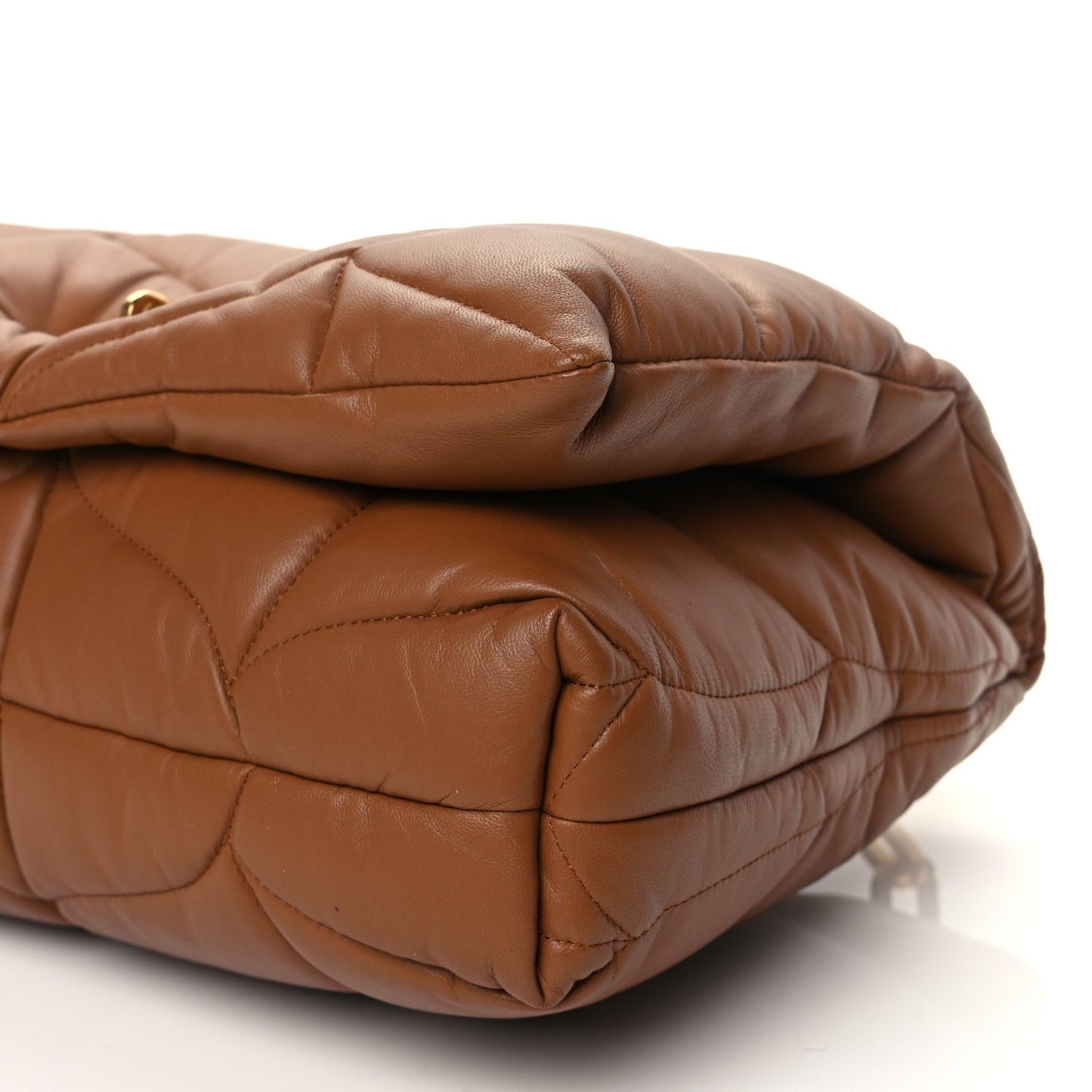 Nappa Pillow Quilted Softie Bag Tobacco Brown