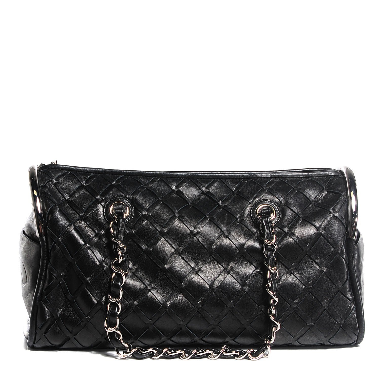 Chanel Lambskin Woven Medium Ultimate Soft Sombrero Bag Black 1 of 7