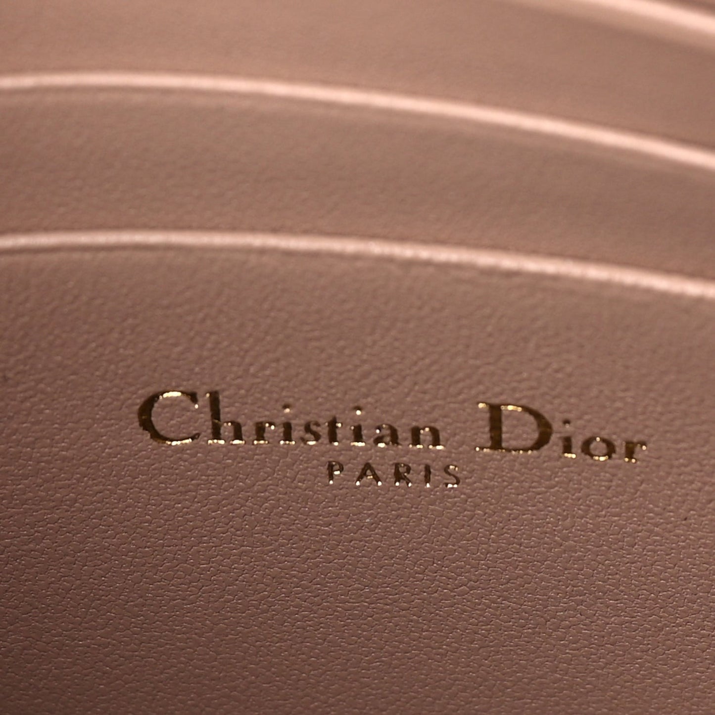 Calfskin Cannage Caro Zipped Pouch With Chain  Rose Des Vents