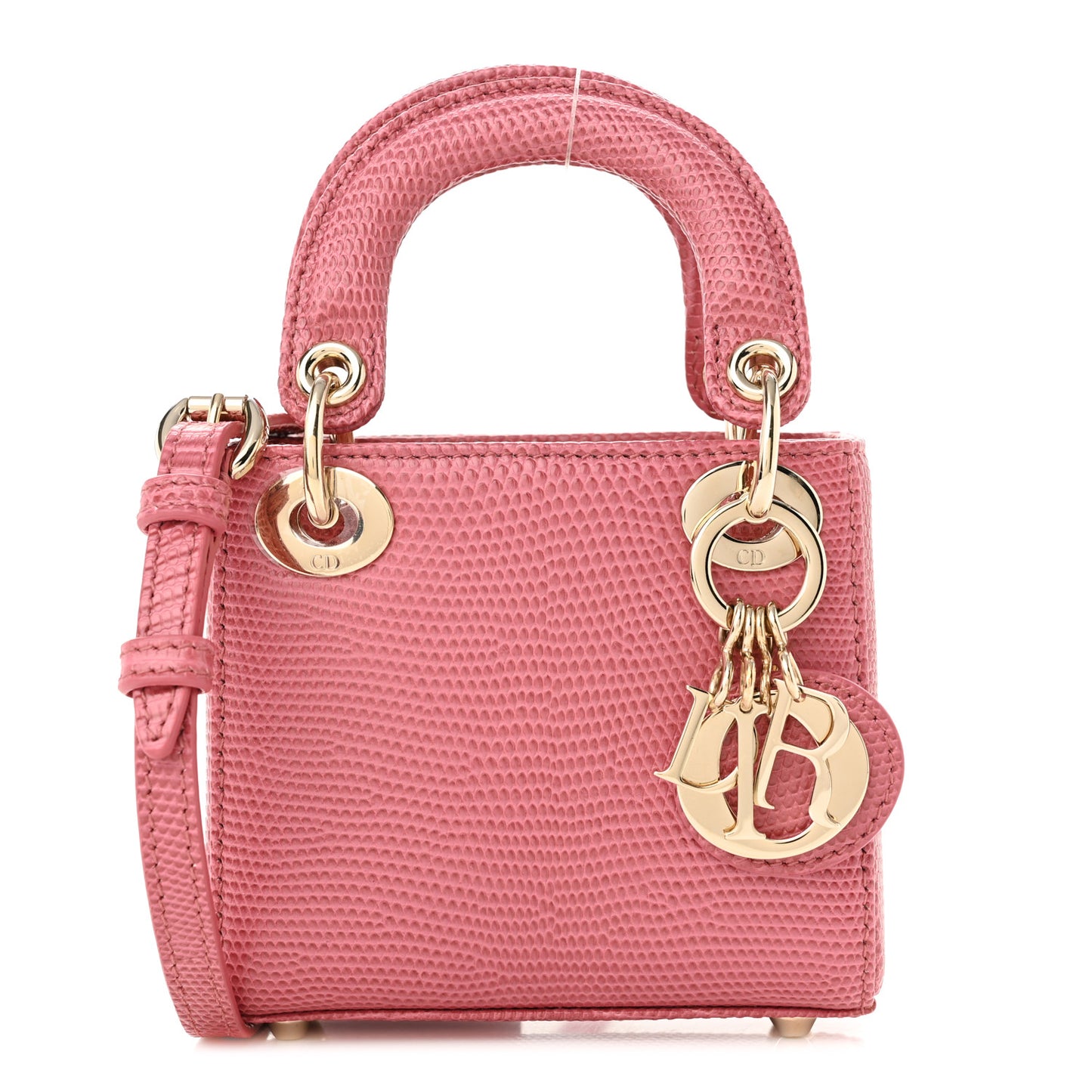Lizard Micro Lady Dior Pink