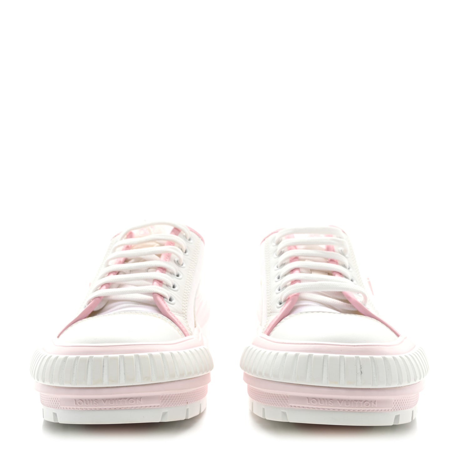 Canvas LV Squad Sneakers 38 White Pink