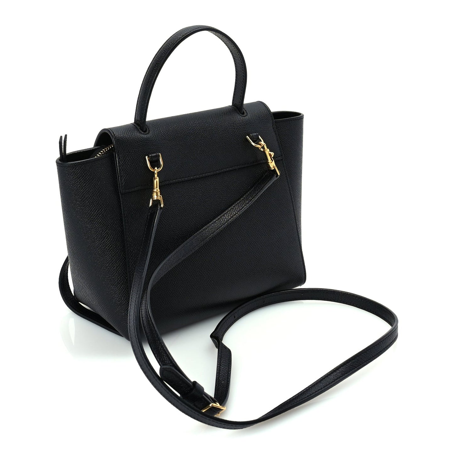 Grained Calfskin Nano Belt Bag Black