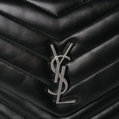Saint Laurent Calfskin Y Quilted Monogram Medium Loulou Chain Satchel Black 6 of 8