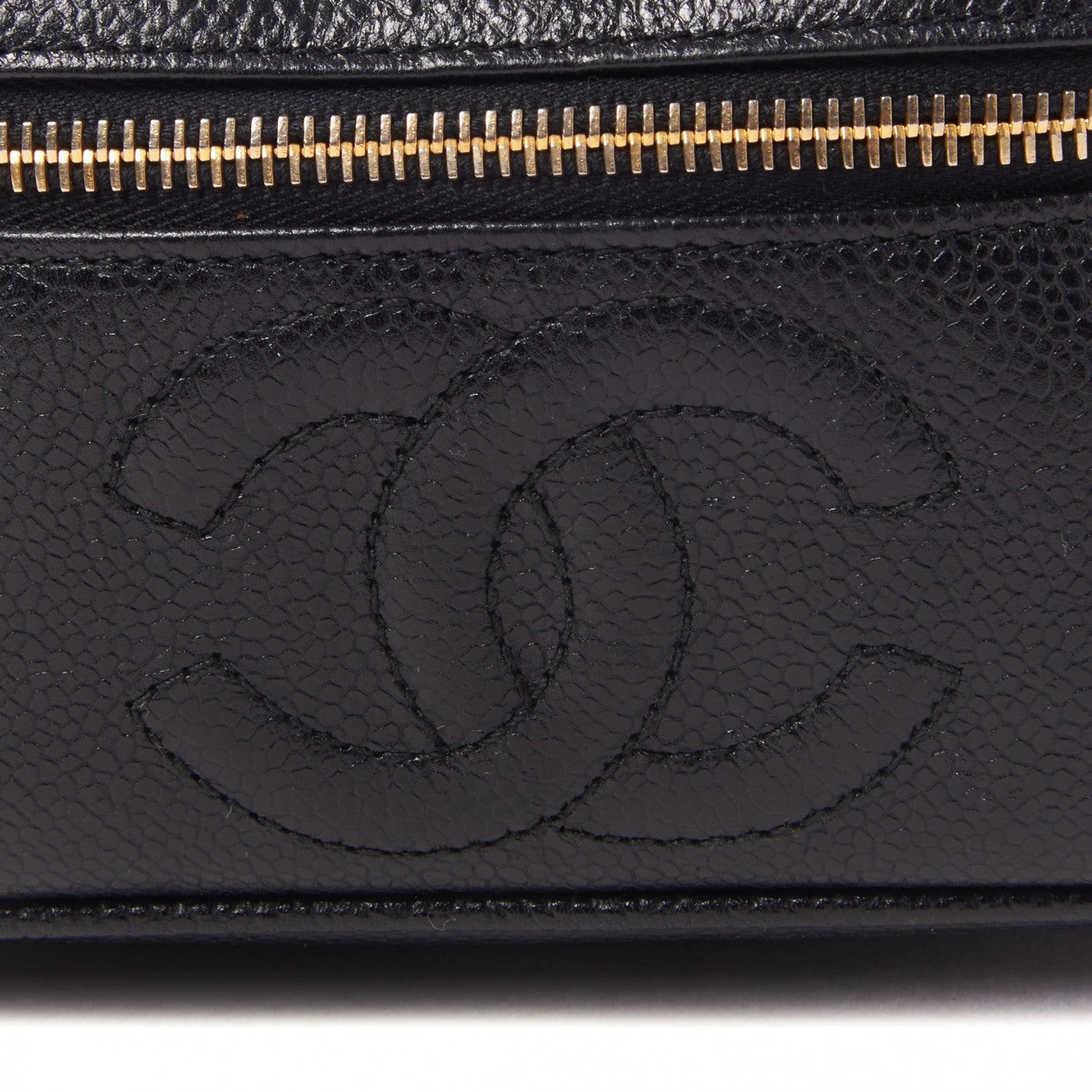 Chanel Caviar Vanity Cosmetic Case Black 7 of 10