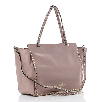 Valentino Garavani Vitello Medium Rockstud All Over Tote Poudre 3 of 12