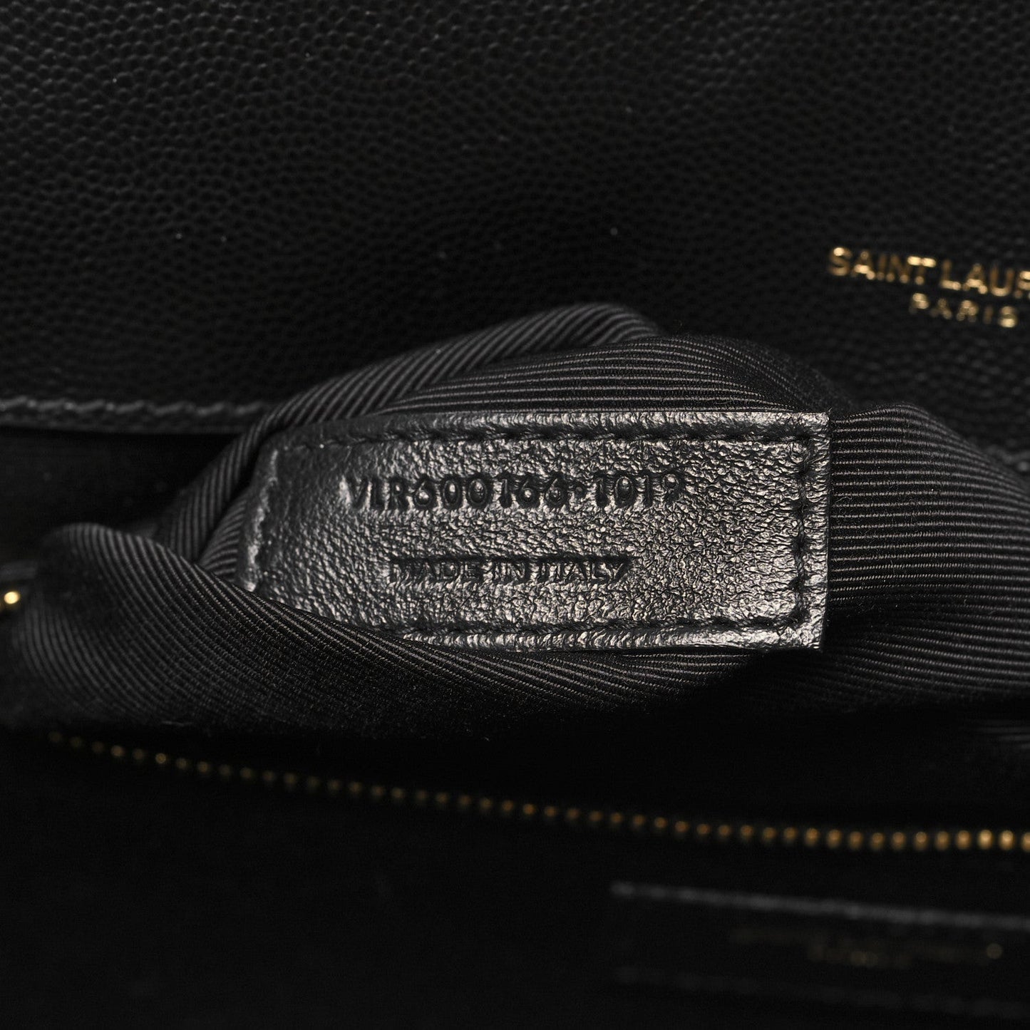 Grain De Poudre Textured Mixed Matelasse Large Triquilt Monogram Satchel Black