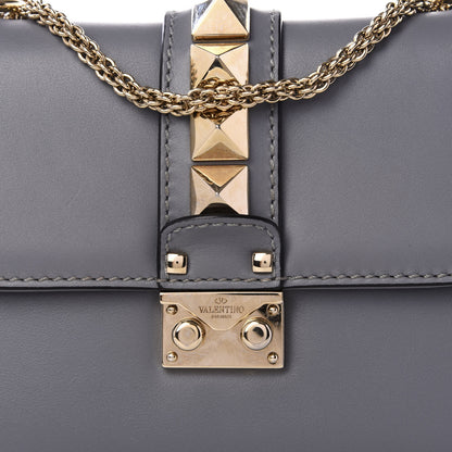 Valentino Garavani Vitello Small Glam Lock Rockstud Flap Gray 8 of 8
