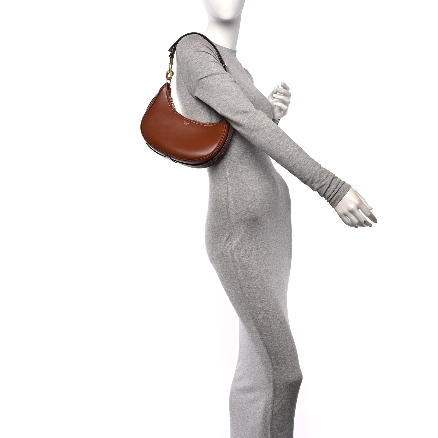 Celine Smooth Calfskin Medium Strap Ava Shoulder Bag Tan 2 of 10