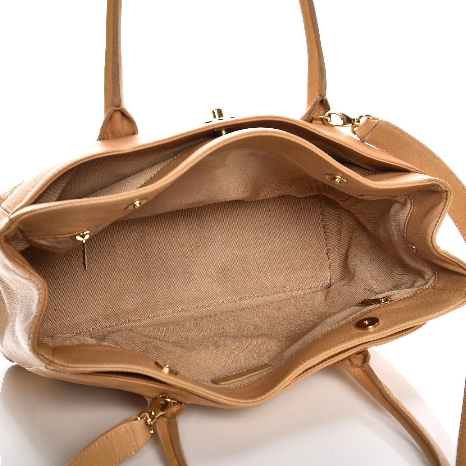 Chanel Calfskin Cerf Executive Shopper Tote Beige 6 of 19