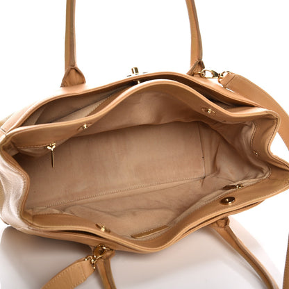 Chanel Calfskin Cerf Executive Shopper Tote Beige 6 of 19