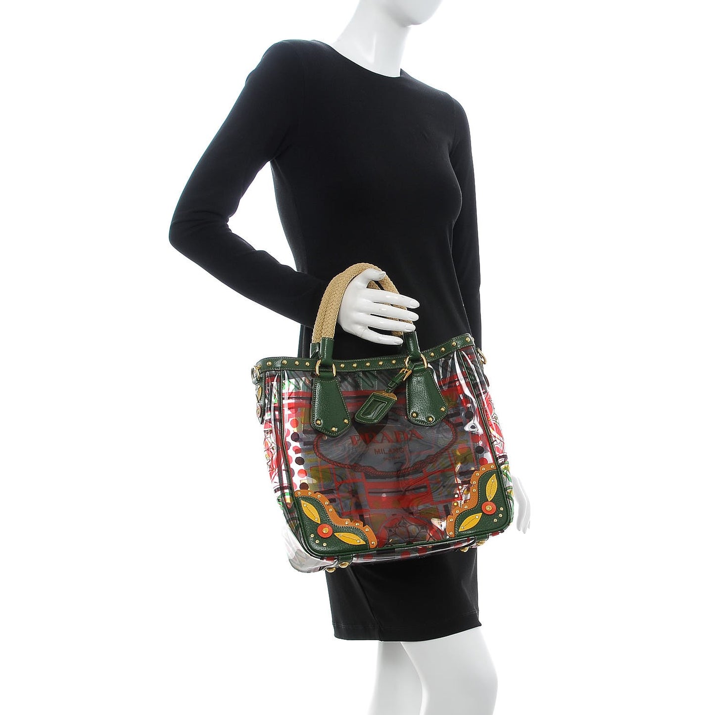 Plexiglass Printed Shopping Tote Larice