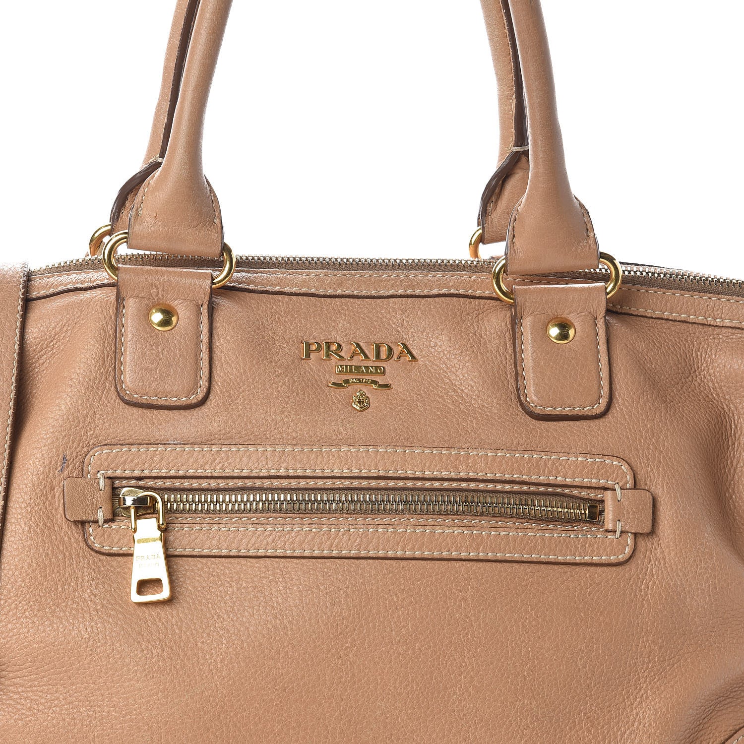Prada Cervo Deerskin Shoulder Bag Sabbia 7 of 10