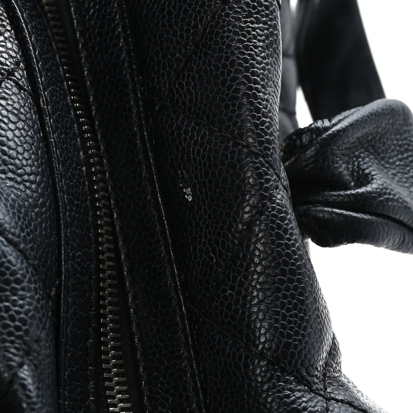 Caviar Quilted CC Timeless Bowler Black