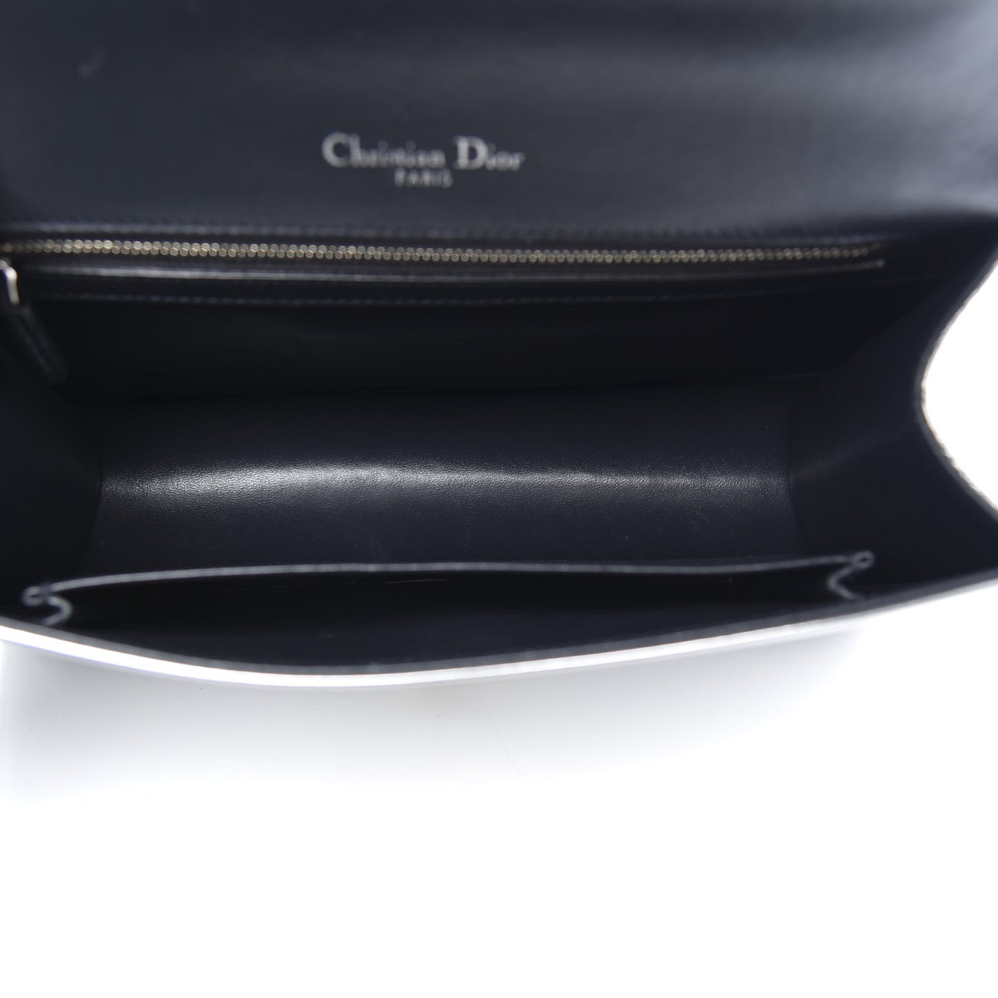 Metallic Patent Micro-Cannage Medium Diorama Flap Bag Silver