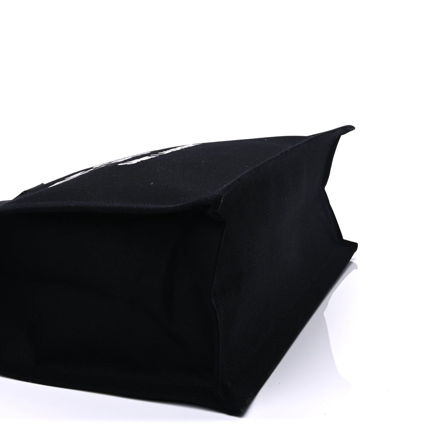 Linen Calfskin Rive Gauche Tote Black