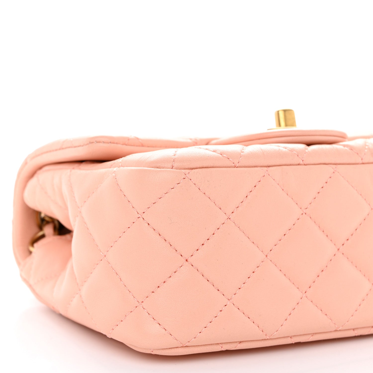 Chanel Lambskin Quilted Mini Pearl Crush Flap Light Orange 9 of 10