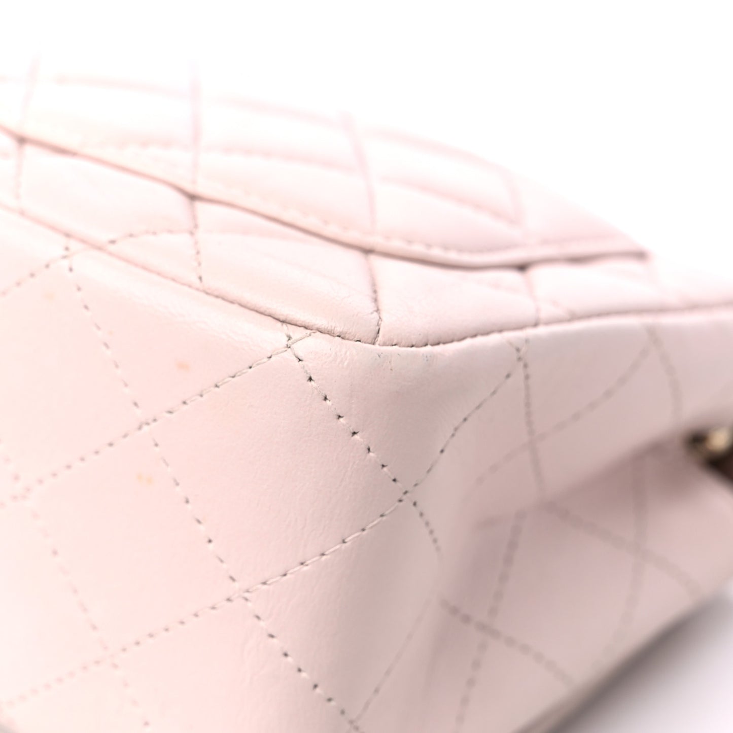 Lambskin Quilted Mini Square Flap Light Pink