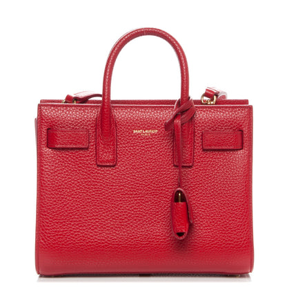 Saint Laurent Grained Calfskin Nano Sac De Jour New Red 1 of 6