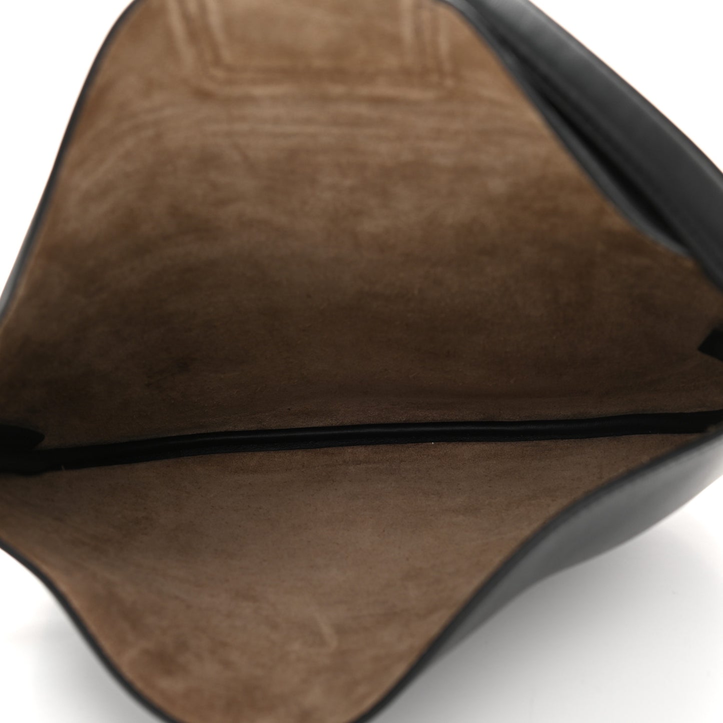 Vitello Grace Suede Small Croissant Hobo Black