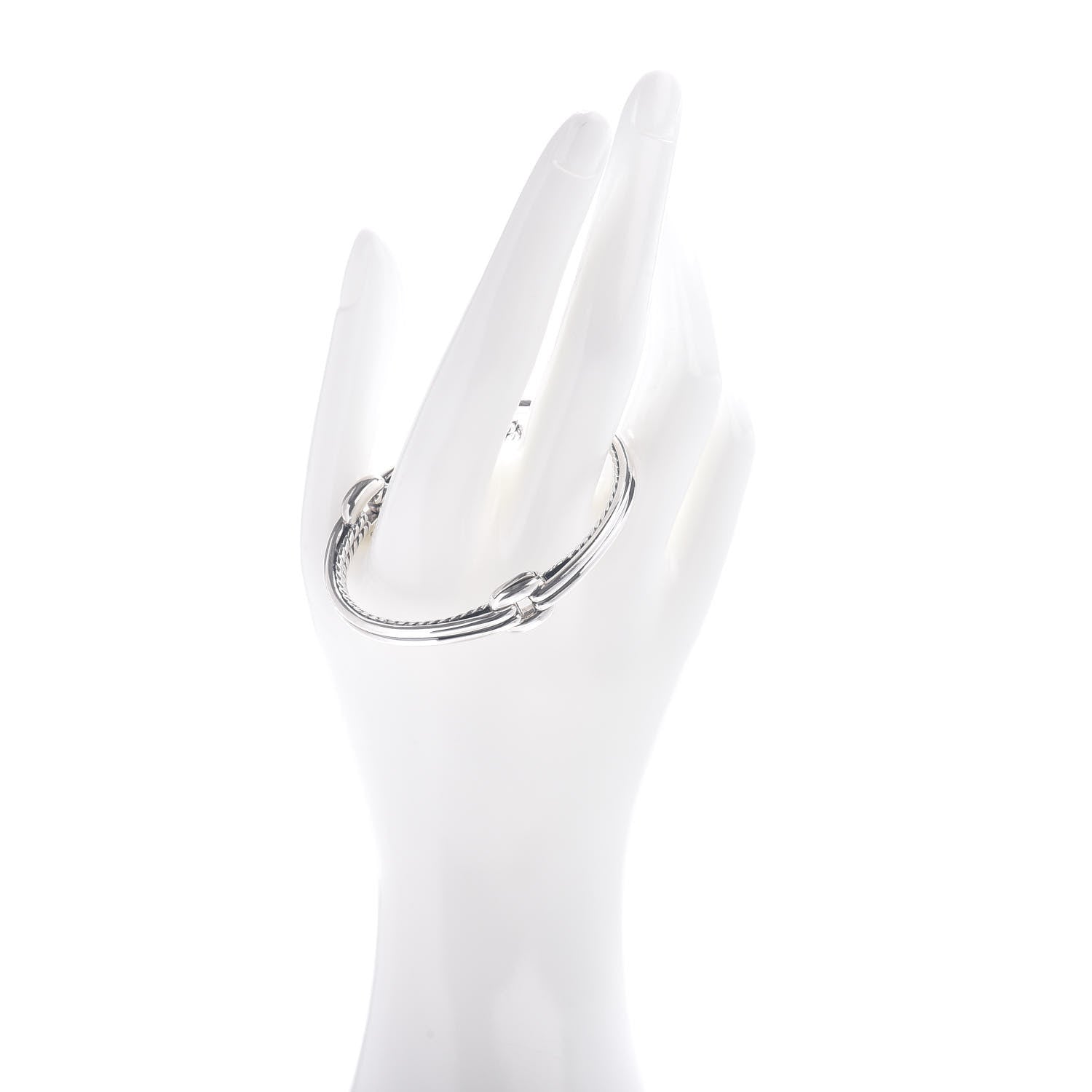 David Yurman Sterling Silver Thoroughbred Double Link Bracelet 2 of 4