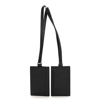Gucci Pebbled Calfskin Interlocking G Luggage Tag Set of 2 Black 4 of 4