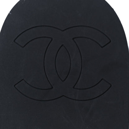 Chanel Shiny Crumpled Calfskin Quilted CC High Boots 37.5 Black 8 of 8