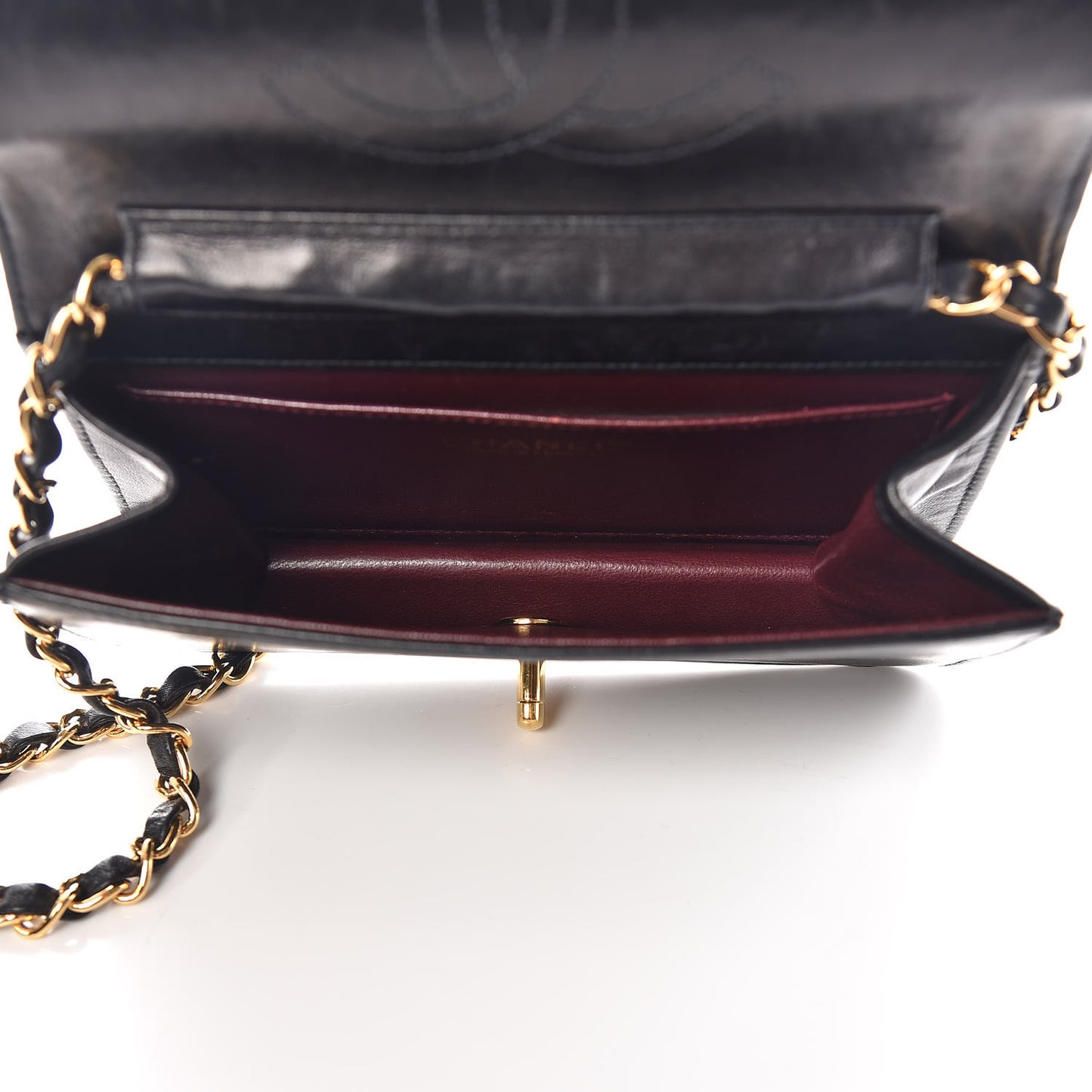 Lambskin Quilted Mini Flap Black