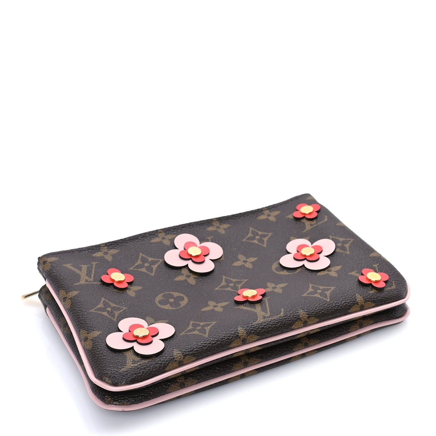 Monogram Blooming Flowers Double Zip Pochette