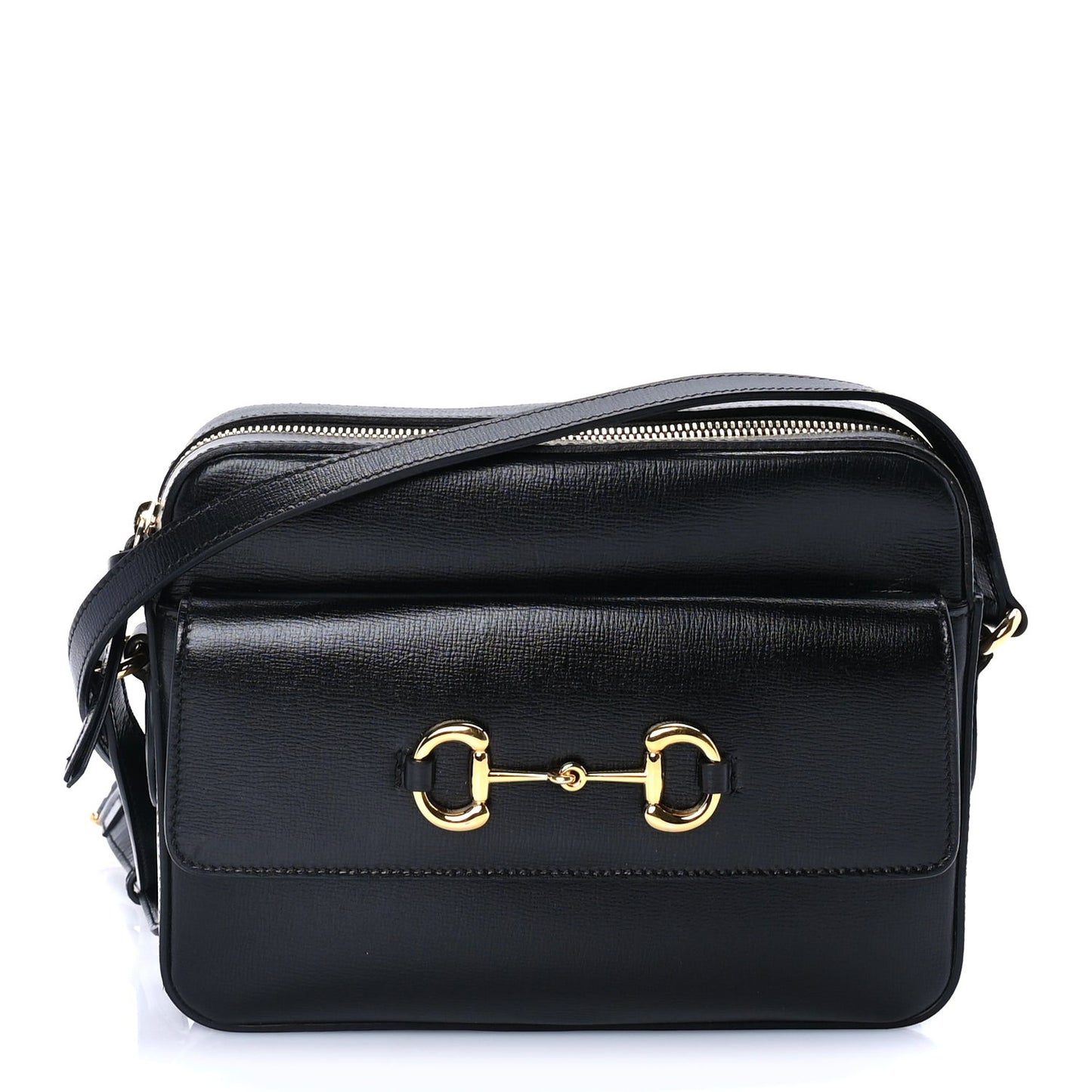 Azalea Calfskin Small Horsebit 1955 Shoulder Bag  Black