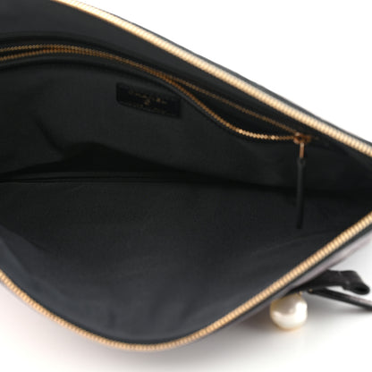 Chanel Iridescent Caviar Large Night by the C Pouch Clutch Black 5 of 9