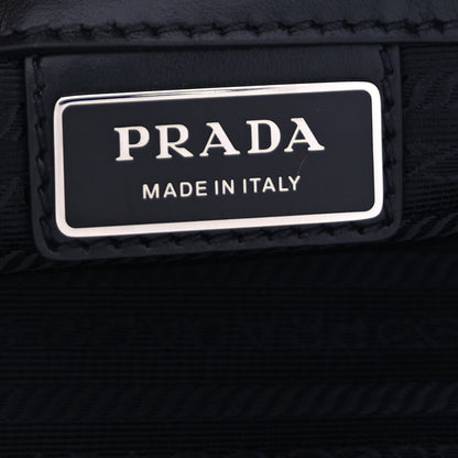 Prada Vitello Daino Medium Triangle Shoulder Bag  Black 5 of 8