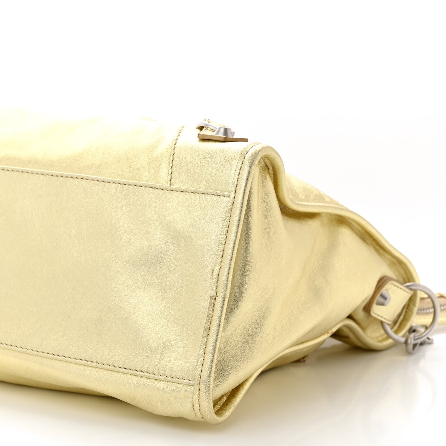 Laminated Agneau Classic Silver Hardware City Gold